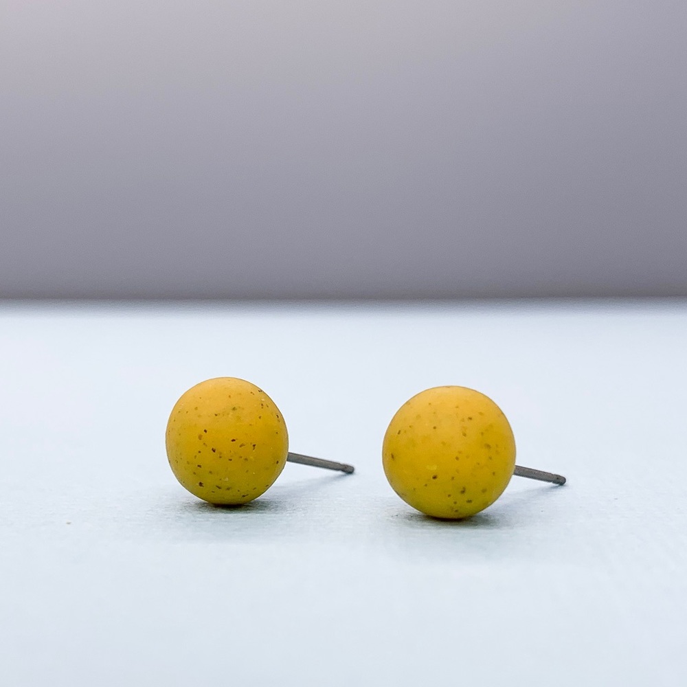 NEW Titanium Posts | Mustard Gold Pop Color Studs